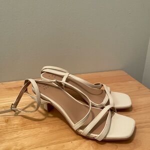 Elegant Cream Strappy Sandals